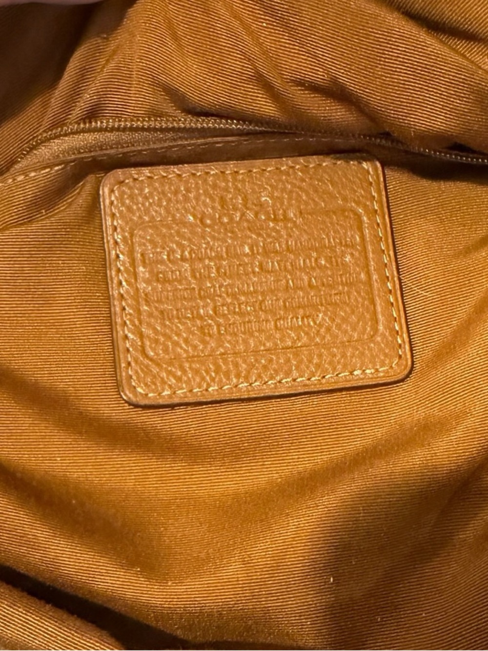 Coach Mini Bennett Satchel Pebbled Leather Caramel Brown Crossbody Strap VGC - Picture 11 of 16